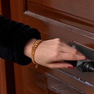 22 Ayar Altın Çift Sıra Dorika Bilezik - 1