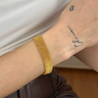 22 Ayar Altın Dorika Bileklik – Hasır Kleopatra Tasarım - ENGİNGOLD BAK