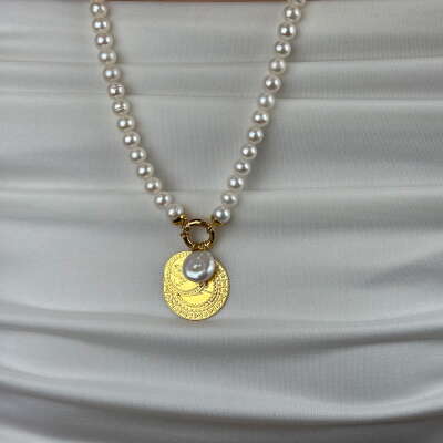 22 Ayar Altın İnci Kolye – Zarif ve Şık Tasarım - 2