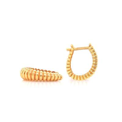 22 Ayar Altın İstiridye Küpe - ENGİNGOLD TAN