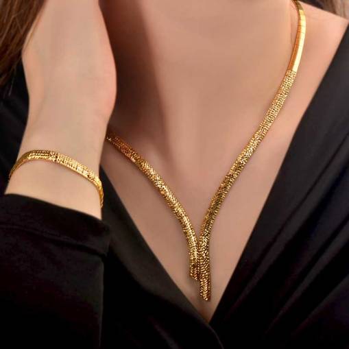 22 Ayar Altın Kalemli Gerdanlık Kolye - 3