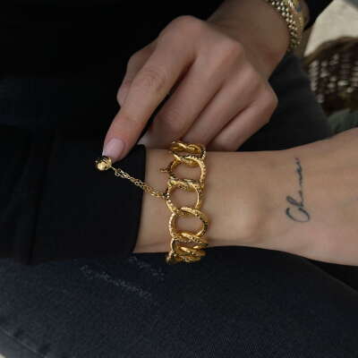 22 Ayar Altın Sallantılı Samanyolu Bileklik - 2