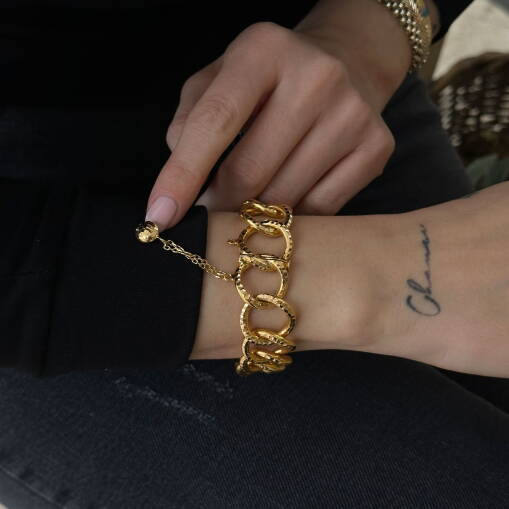 22 Ayar Altın Sallantılı Samanyolu Bileklik - 2