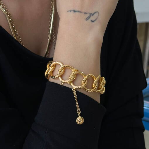 22 Ayar Altın Sallantılı Samanyolu Bileklik - 1