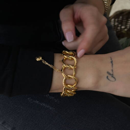 22 Ayar Altın Sallantılı Samanyolu Bileklik - 6