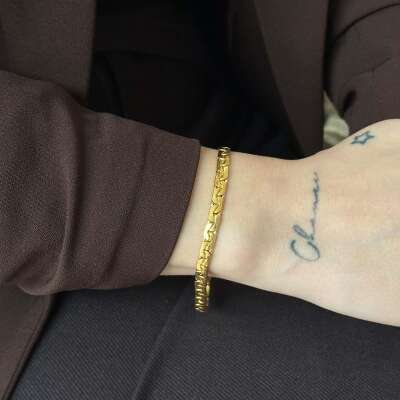 22 Ayar Altın Zincir Bileklik – Ezme Gurmet Model - 2