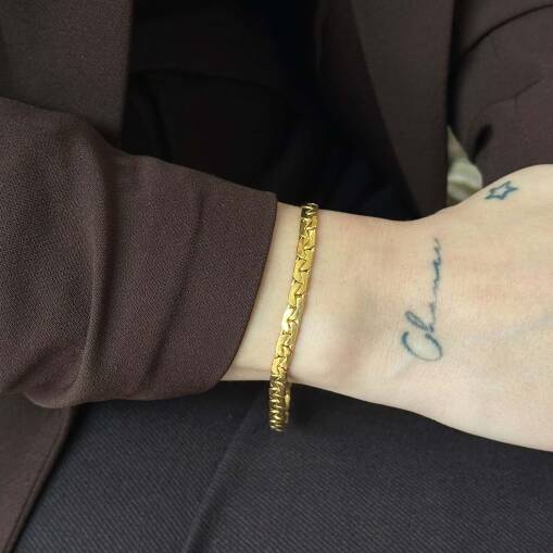 22 Ayar Altın Zincir Bileklik – Ezme Gurmet Model - 2