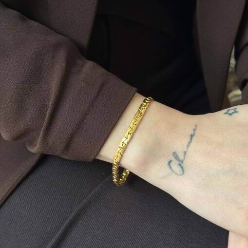 22 Ayar Altın Zincir Bileklik – Ezme Gurmet Model - 3