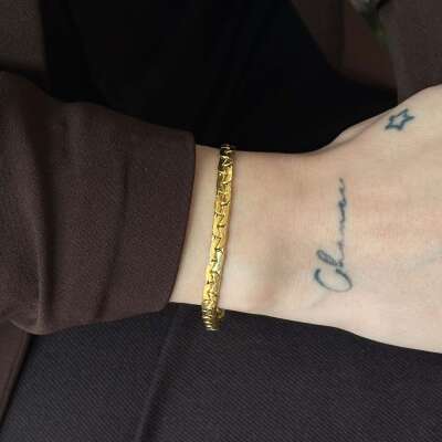 22 Ayar Altın Zincir Bileklik – Ezme Gurmet Model - 4