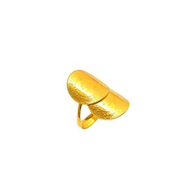 22 Ayar İkili Çeyrek Altın Yüzük - ENGİNGOLD