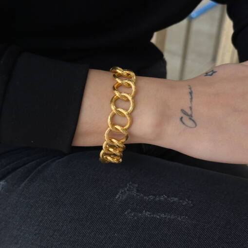 22 Ayar Kalemli Samanyolu Bileklik – Gösterişli Altın Tasarım - 4