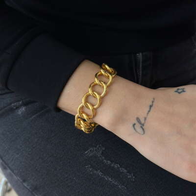 22 Ayar Kalemli Samanyolu Bileklik – Gösterişli Altın Tasarım - 5