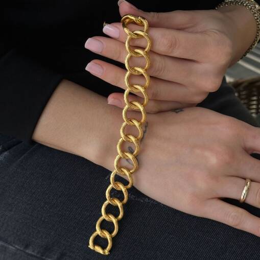 22 Ayar Kalemli Samanyolu Bileklik – Zarif Altın Tasarım - 1