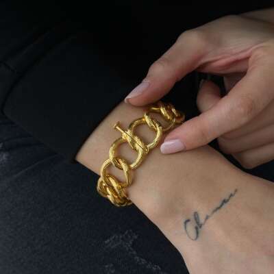 22 Ayar Kalemli Samanyolu Bileklik – Zarif Altın Tasarım - 2