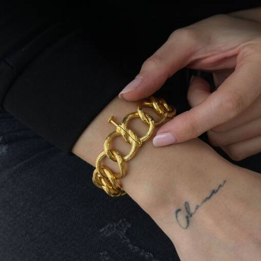 22 Ayar Kalemli Samanyolu Bileklik – Zarif Altın Tasarım - 2