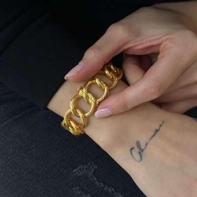 22 Ayar Kalemli Samanyolu Bileklik – Zarif Altın Tasarım - 3