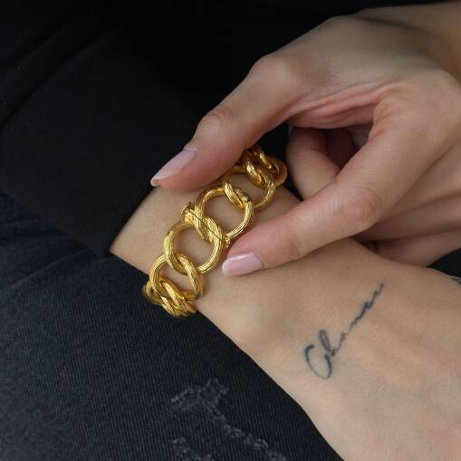 22 Ayar Kalemli Samanyolu Bileklik – Zarif Altın Tasarım - 3