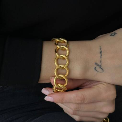 22 Ayar Kalemli Samanyolu Bileklik – Zarif Altın Tasarım - 4