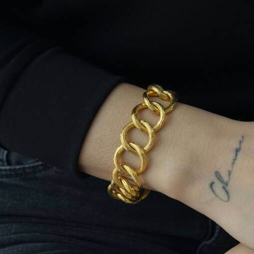 22 Ayar Kalemli Samanyolu Bileklik – Zarif Altın Tasarım - 5