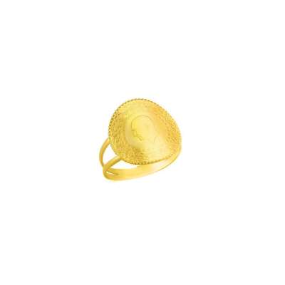 22 Ayar Tekli Çeyrek Altın Yüzük - ENGİNGOLD
