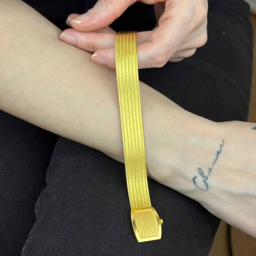 22 Ayar Trabzon Hasır Bileklik – 7 Sıra Gösterişli Tasarım - 1