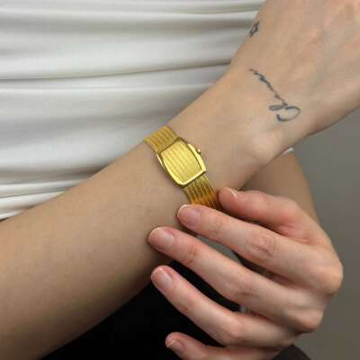 22 Ayar Trabzon Hasır Bileklik – 7 Sıra Gösterişli Tasarım - 2