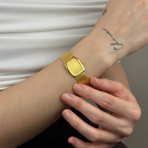 22 Ayar Trabzon Hasır Bileklik – 7 Sıra Gösterişli Tasarım - 2