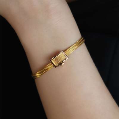 22k Altın 3 Sıra Trabzon Hasır Bileklik - ENGİNGOLD KRL