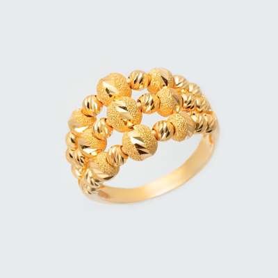 22k Altın Kalemli Üç Sıra Toplu Yüzük - ENGİNGOLD SDR