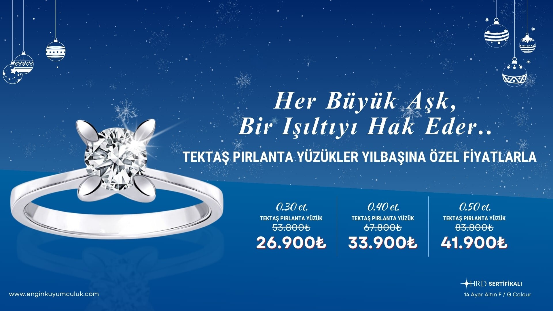 Engin Kuyumculuk’ta yılın en büyük %50 pırlanta indirimi başladı!