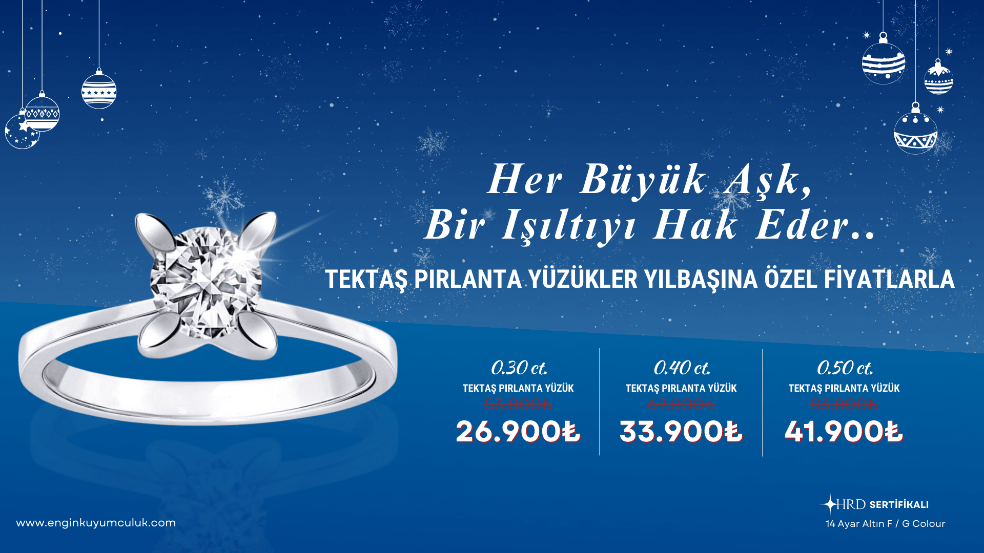 Engin Kuyumculuk’ta yılın en büyük %50 pırlanta indirimi başladı!