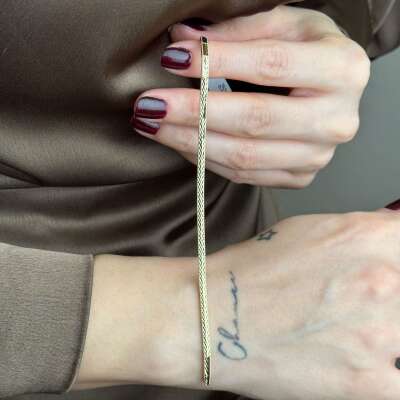 14 Ayar Altın Ajda Bileklik – Zarif ve Şık Tasarım - ENGİNGOLD ROZ