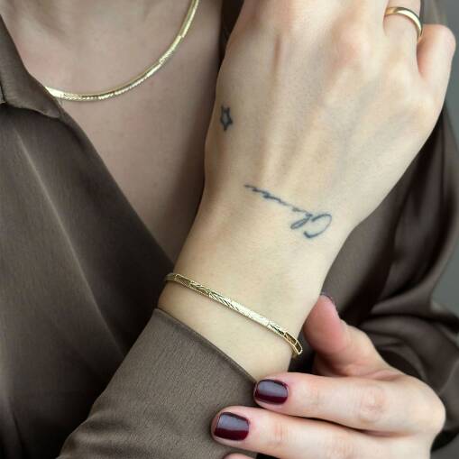 14 Ayar Altın Ajda Bileklik – Zarif ve Şık Tasarım - 5