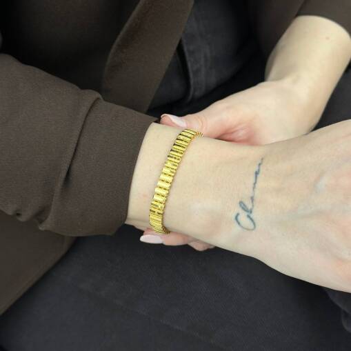 22 Ayar Altın Ajda Bileklik – Kalemli Sıralı Şıklık - 4