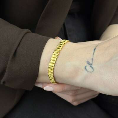 22 Ayar Altın Ajda Bileklik – Kalemli Sıralı Şıklık - 5