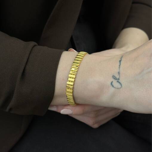 22 Ayar Altın Ajda Bileklik – Kalemli Sıralı Şıklık - 6