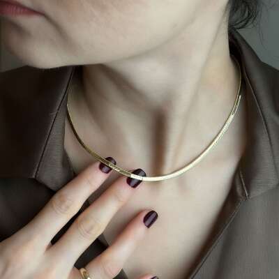 14 Ayar Altın Ajda Gerdanlık Kolye – Zarif ve Şık - ENGİNGOLD ROZ