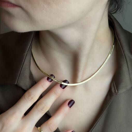 14 Ayar Altın Ajda Gerdanlık Kolye – Zarif ve Şık - 1