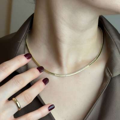 14 Ayar Altın Ajda Gerdanlık Kolye – Zarif ve Şık - 2