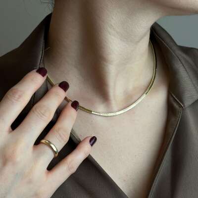 14 Ayar Altın Ajda Gerdanlık Kolye – Zarif ve Şık - 3