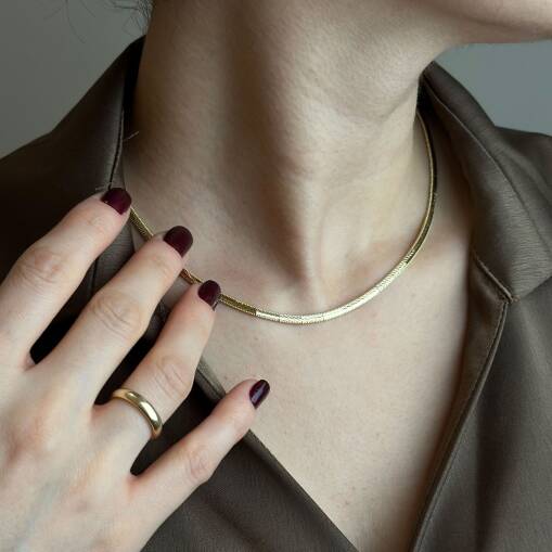 14 Ayar Altın Ajda Gerdanlık Kolye – Zarif ve Şık - 3