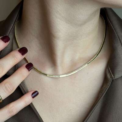 14 Ayar Altın Ajda Gerdanlık Kolye – Zarif ve Şık - 4