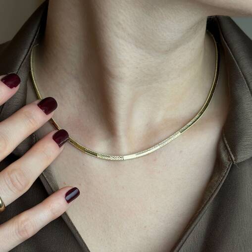 14 Ayar Altın Ajda Gerdanlık Kolye – Zarif ve Şık - 4