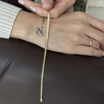 Altın Ezme Gurmet Bileklik – Şık ve Dayanıklı Model - ENGİNGOLD CEM