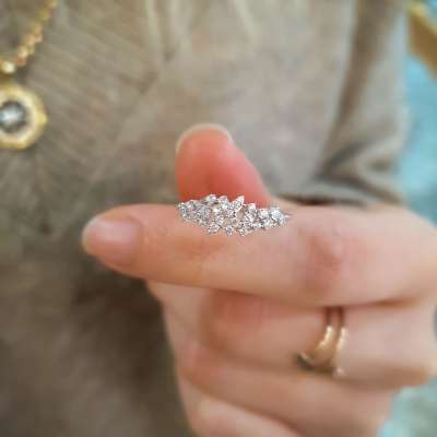 Altın Taşlı Işıltı Seli Yüzük 14k - 3
