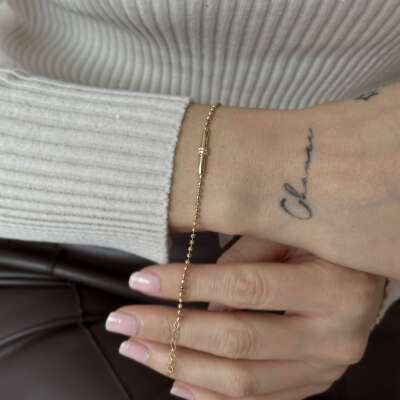 Alya Minimal Bileklik – Bar Taşlı Şık ve Modern Model - ENGİNGOLD ETO