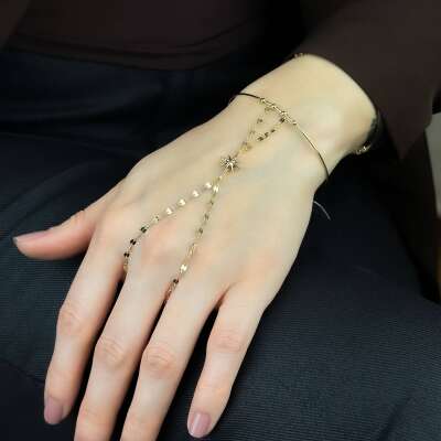 Kutup Yıldızı Şahmeran – 14 Ayar Altın Ayarlanabilir Bileklik - 3