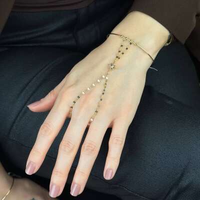 Kutup Yıldızı Şahmeran – 14 Ayar Altın Ayarlanabilir Bileklik - 4