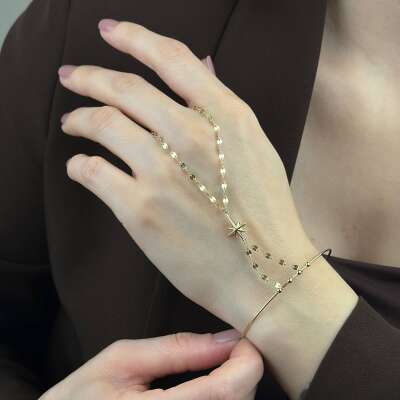 Kutup Yıldızı Şahmeran – 14 Ayar Altın Ayarlanabilir Bileklik