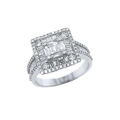 Baget Taşlı Pırlanta Yüzük 14k - ENGİNGOLD